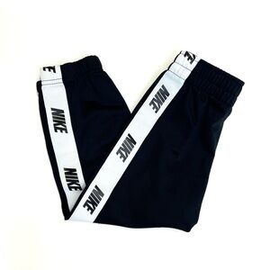 Nike Toddler 3T Black Logo Tape Joggers Side Stripe